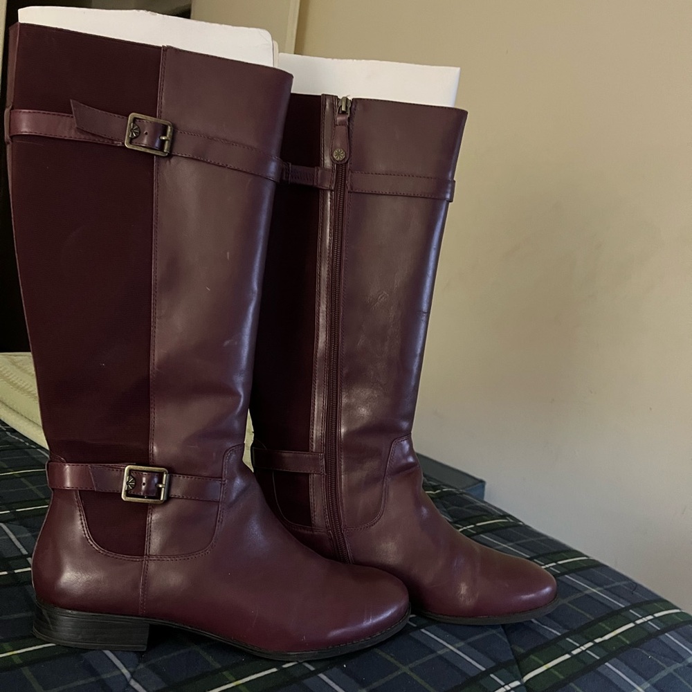 Isaac Mizrahi Brown Over the Knee Boots Smooth Leather
